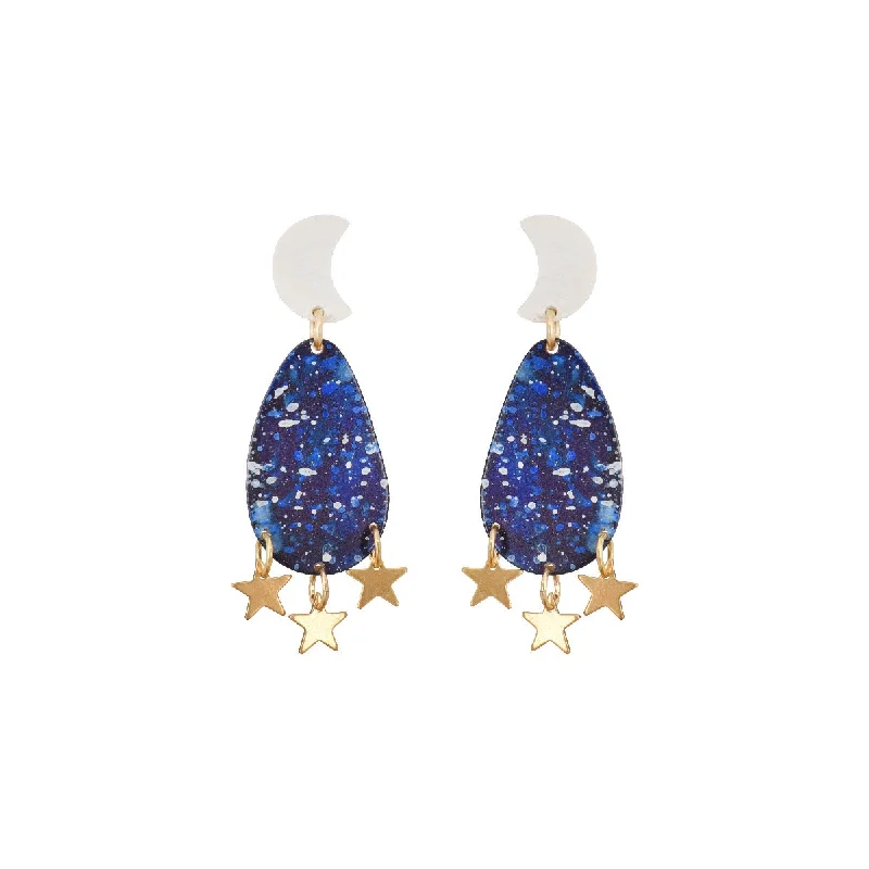 Best hoop earrings with sparkling cubic zirconia for a brilliant, budget-friendly effect-Mini Galaxy Earrings