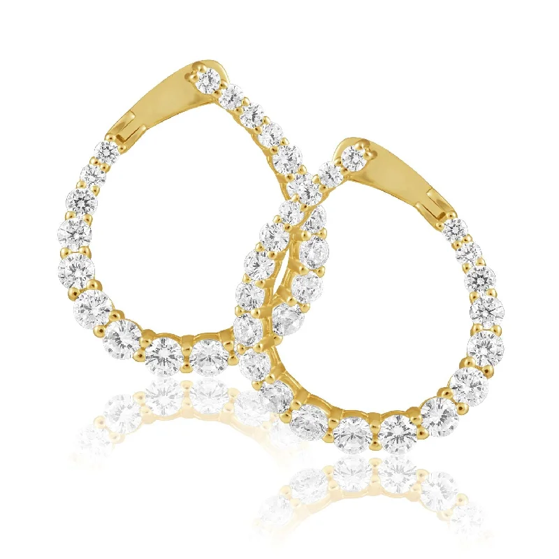 Best hoop earrings with rose gold for a romantic and warm aesthetic-Naomi Cz Earring