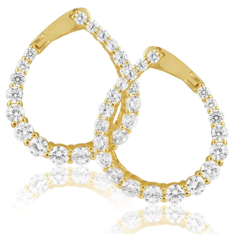 Large hoop earrings for a bold and statement-making fashion accessory-Naomi CZ Earring-Large