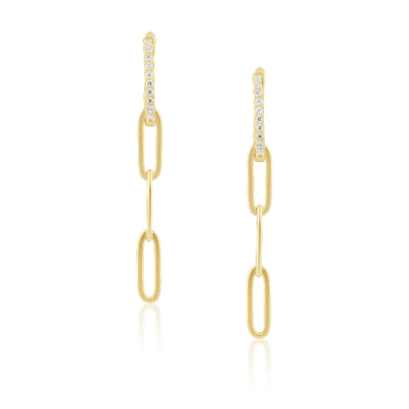 Best hoop earrings with geometric pendants for a modern, chic appeal-Nina CZ Drop Earring