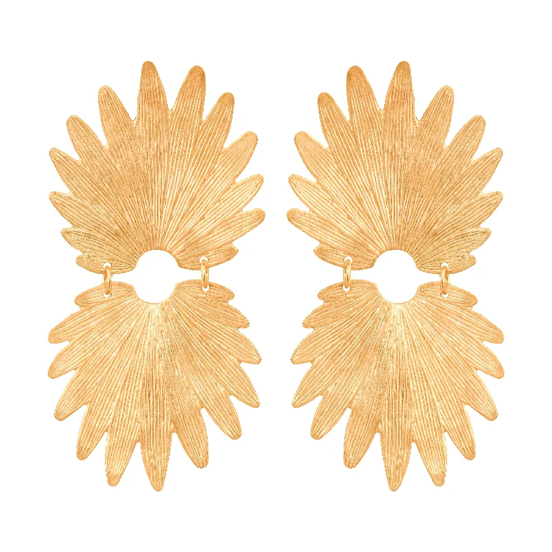 Hoop earrings with gold accents for a warm, elegant statement piece-Palmera Earrings