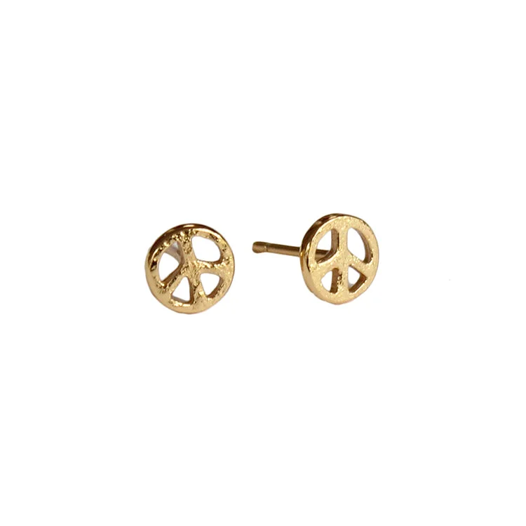 Best hoop earrings with tribal designs for a cultural and exotic aesthetic-Peace Studs