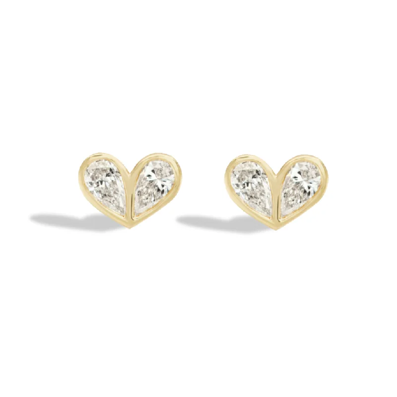 Best hoop earrings with twisted rope designs for a nautical-inspired style-Sweetheart Studs