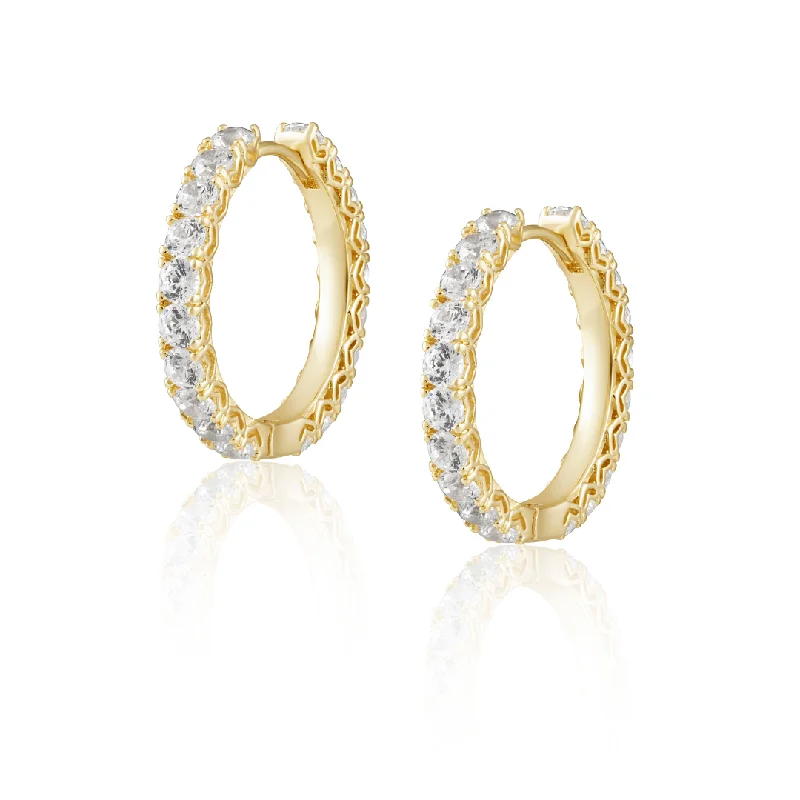 Medium hoop earrings for an everyday look with the perfect balance of style-Piper Cz Hoops