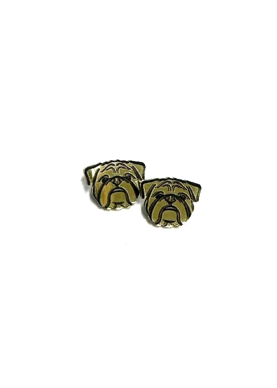 Hoop earrings with a chunky design for a bold and trendy statement-Resin Bulldog Studs