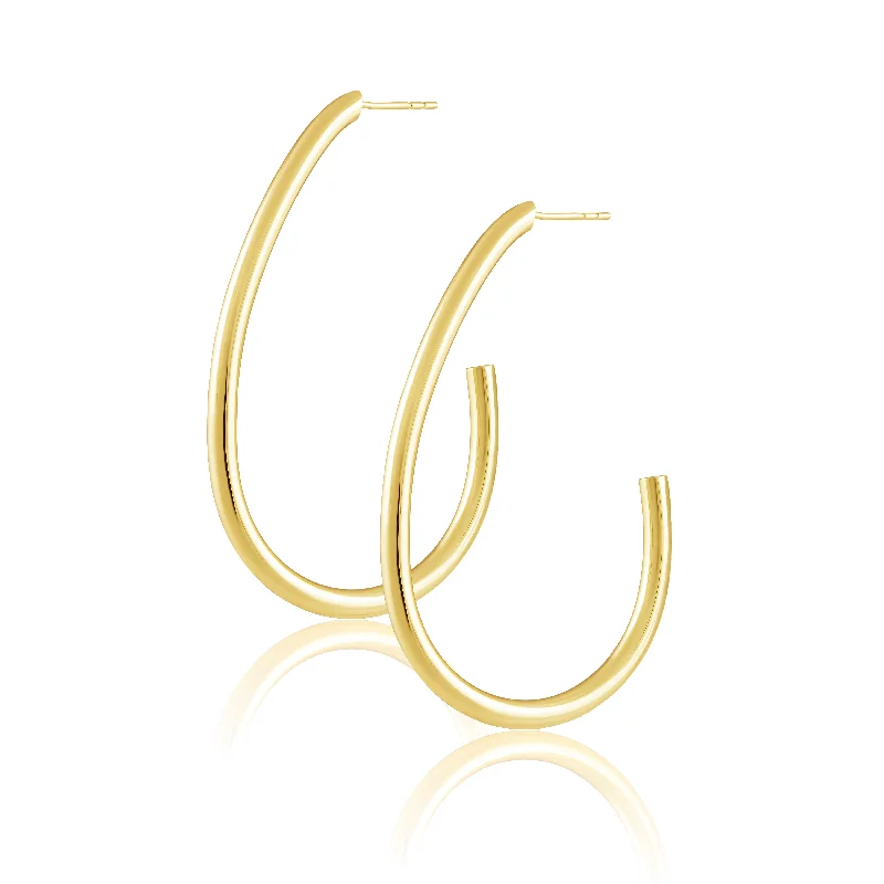 Best hoop earrings with angel wing accents for a spiritual and meaningful design-Serena Gold Hoop