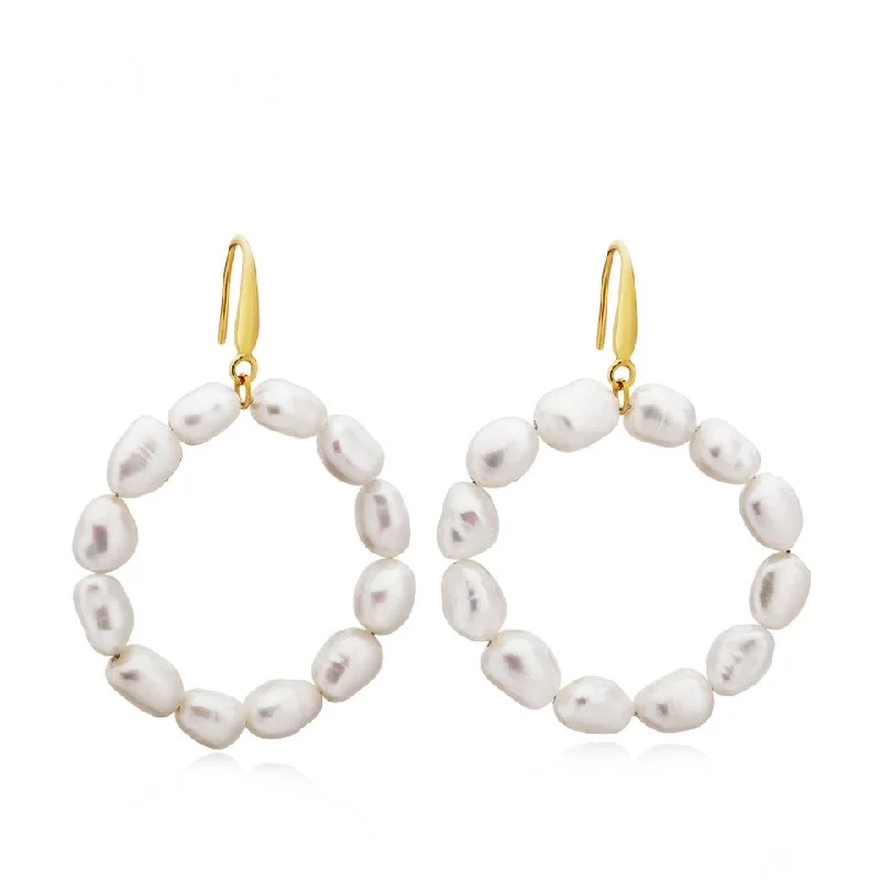 Hoop earrings with a matte finish for a sleek and sophisticated appearance-Seychelles Pearl Earrings