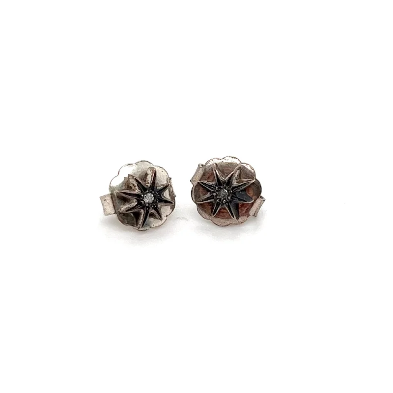 Hoop earrings with a matte finish for a sleek and sophisticated appearance-Sunburst Mini Studs