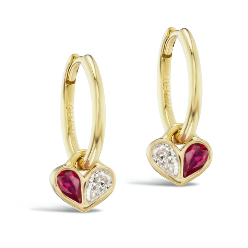 Hoop earrings with stacked layers for a bold and textured design-Sweetheart Huggies