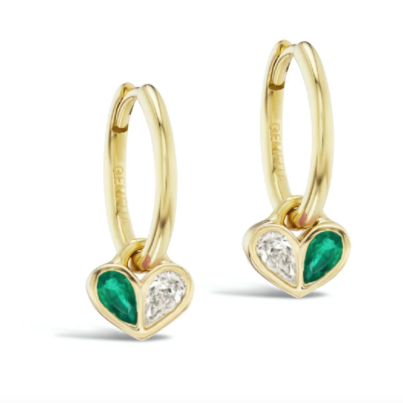 Hoop earrings with artistic filigree designs for an intricate, delicate finish-Sweetheart Huggies