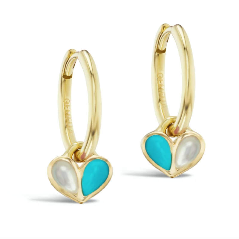 Best hoop earrings with detachable studs for a versatile and adjustable accessory-Sweetheart Huggies