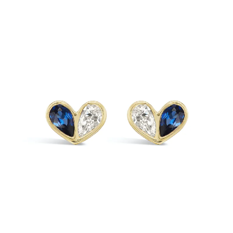 Best hoop earrings with intricate beaded details for a textured, stylish appearance-Sweetheart Studs