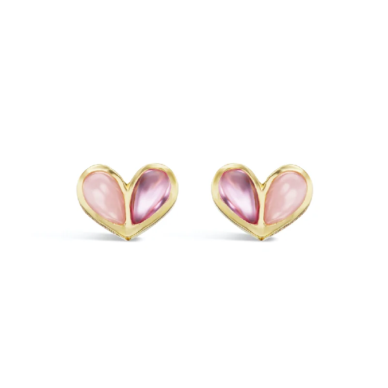 Hoop earrings with abstract shapes for an artistic and creative touch-Sweetheart Studs