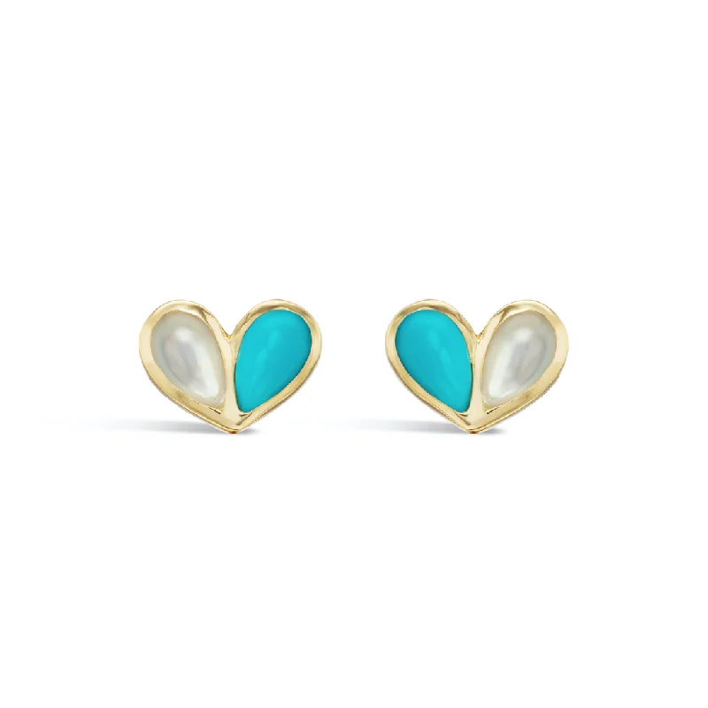 Best hoop earrings with delicate chain details for a trendy and stylish design-Sweetheart Studs