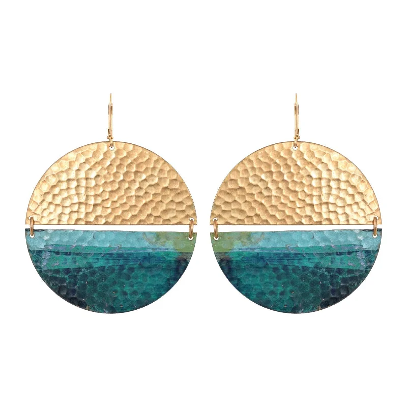 Best hoop earrings with sterling silver for an affordable and chic design-Teal Issoria Earrings