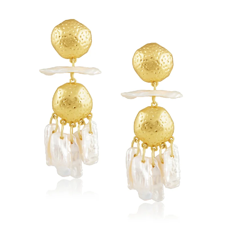 Best hoop earrings with Swarovski crystals for added sparkle and luxury-Tillie Pearl Statement Earrings