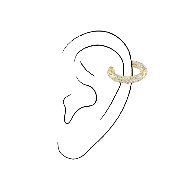 Best hoop earrings with matte finish for a sophisticated, understated design-Tinsley  CZ Ear Cuff