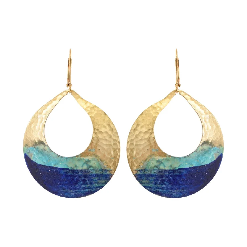 Hoop earrings with a matte black finish for a sleek, edgy vibe-Watercolour Devi Earrings