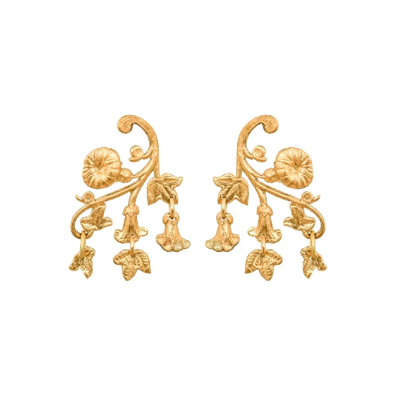 Best hoop earrings with blackened metal for an edgy and bold appearance-Wee Gold Thessaly Earrings