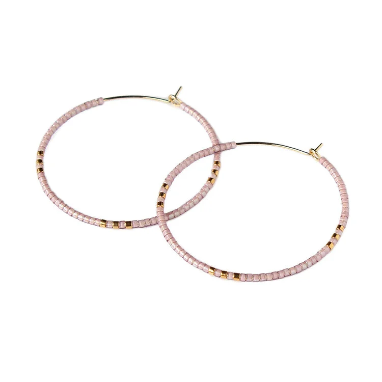 Best hoop earrings with geometric shapes for a modern and artistic appeal-Zoe Hoops Large - Lilac