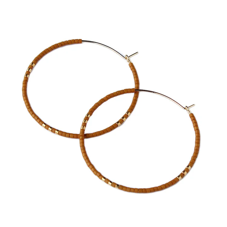 Hoop earrings with rhinestone embellishments for a glamorous and sparkling look-Zoe Hoops Large - Sienna