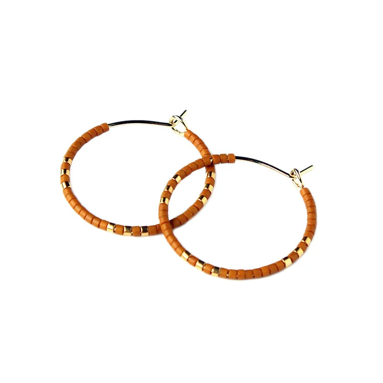 Best hoop earrings with turquoise stones for a bohemian-inspired vibe-Zoe Hoops SM - Sienna