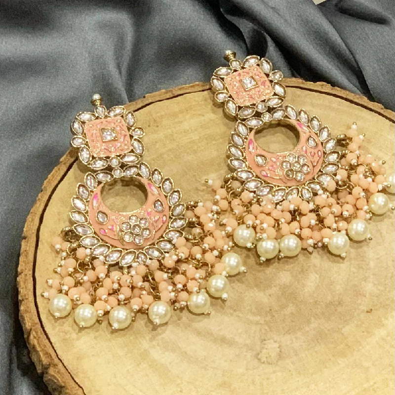 Drop Earrings with Keyhole Designs -Deep Enterprises Meenakari Dangler Earrings