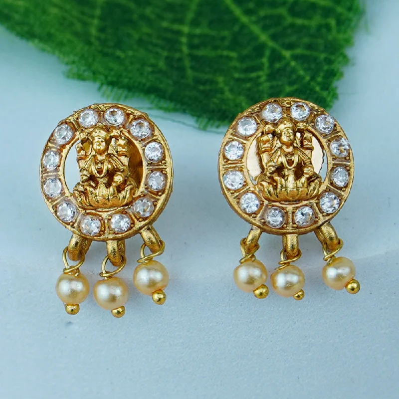 Drop Earrings with Polished Shine -Diksha Collection Gold Plated Dangler Earrings