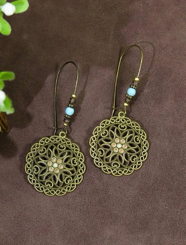 African Drop Earrings with Culture -Geometric Drop Earrings