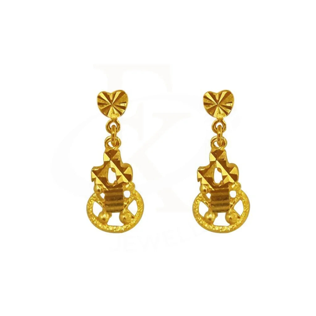 Drop Earrings for Party Look -Gold Drop Earrings 22KT - FKJERN1606