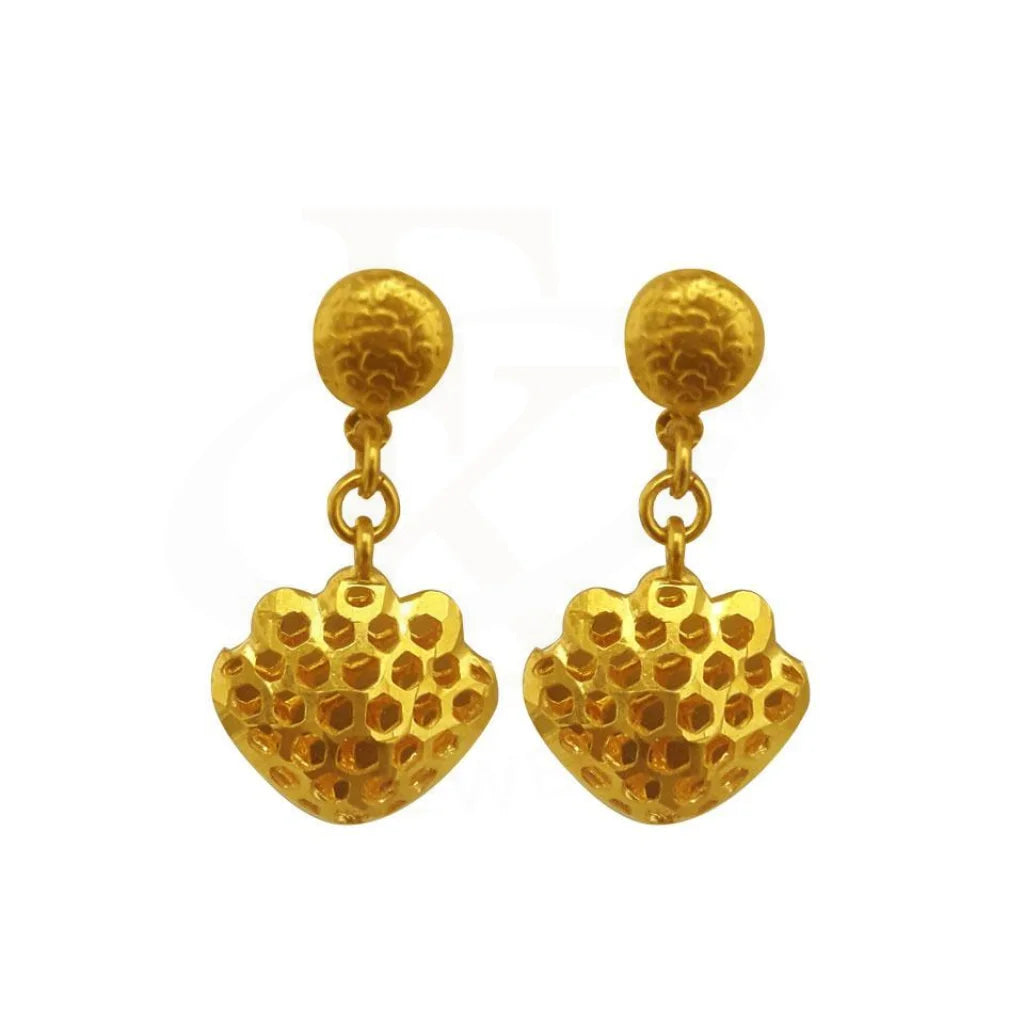 Drop Earrings for Birthday Celebration -Gold Drop Earrings 22KT - FKJERN1621