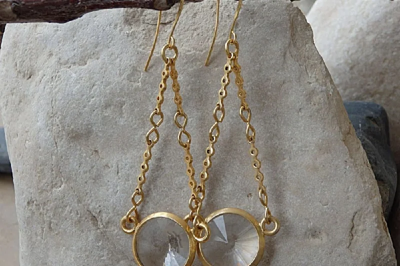 Drop Earrings for Wellness Routine -GOLD DROP EARRINGS