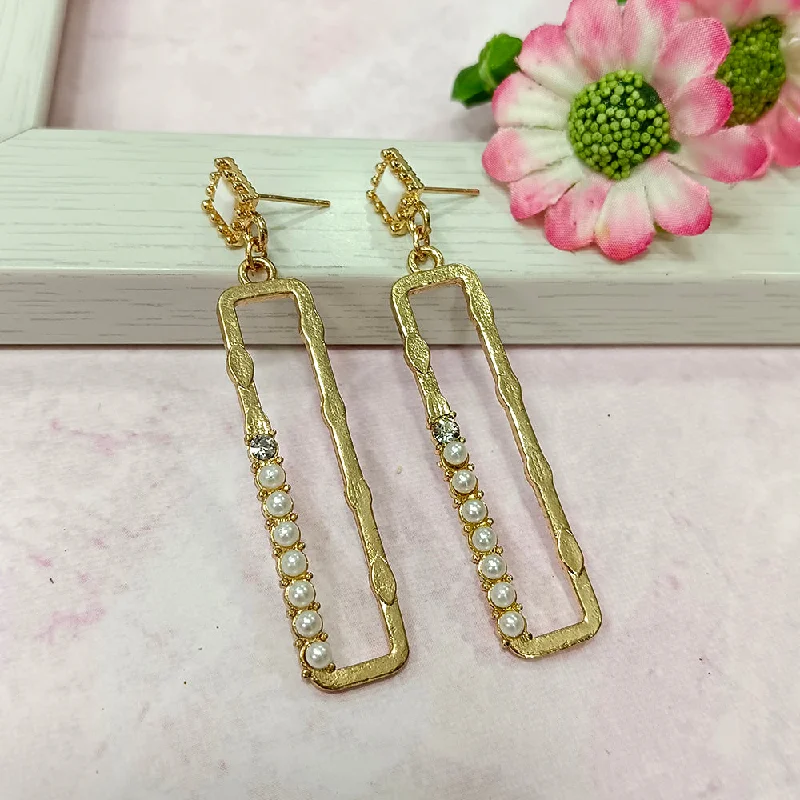 Drop Earrings for Wellness Routine -Infinity Jewels Gold Plated Hypoallergenic Nickel Free Dangler Earrings