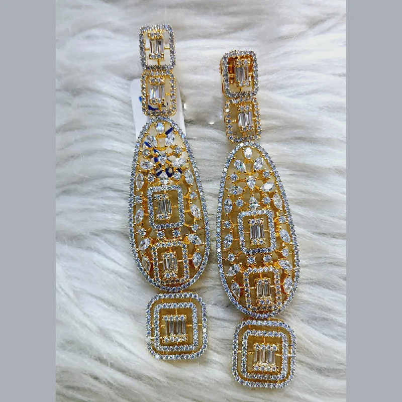 Drop Earrings with Animal Motifs -Jain Jewellers Gold Plated AD Dangler Earrings