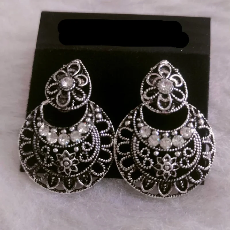 Drop Earrings for School Uniform -Khushboo Jewellers Oxidised Plated Dangler Earrings