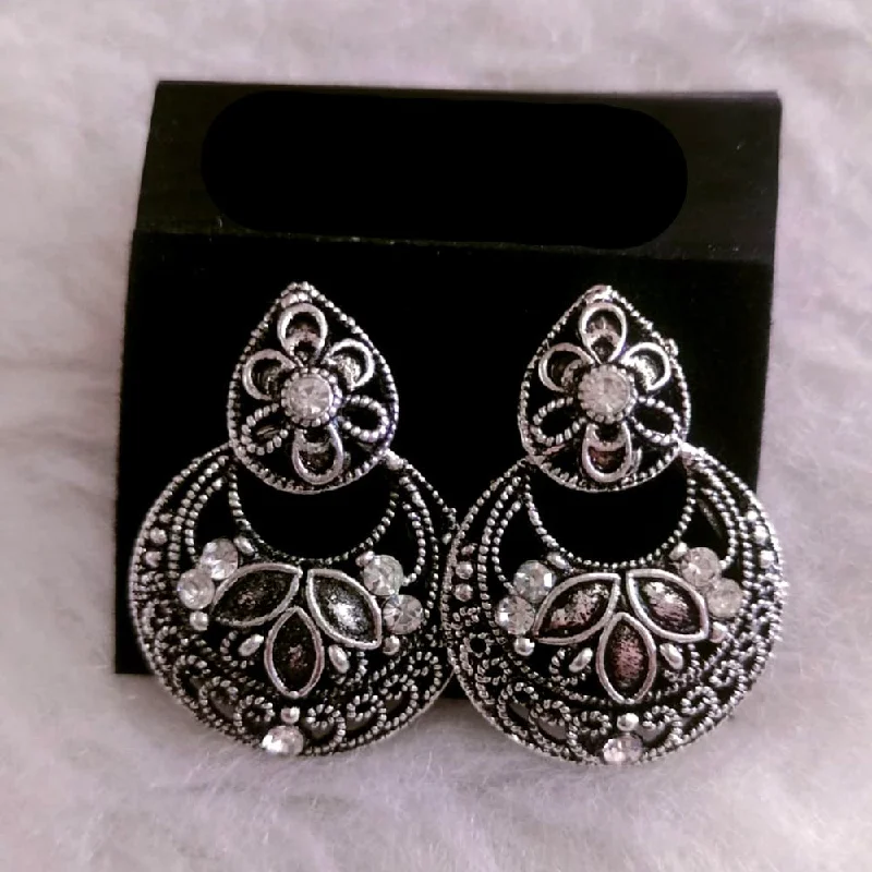 Drop Earrings for Everyday Glamour -Khushboo Jewellers Oxidised Plated Dangler Earrings