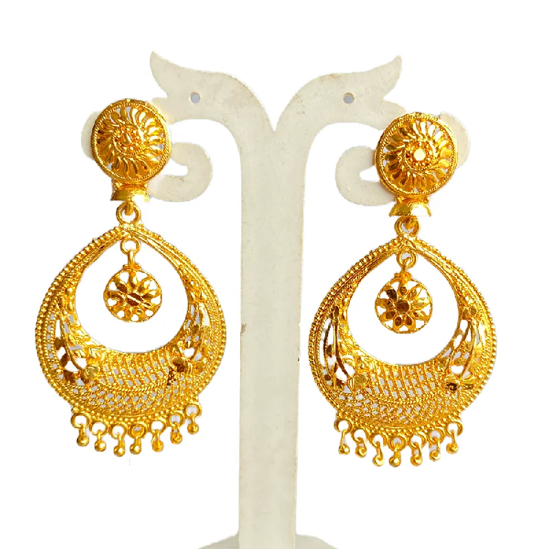 Animal Print Drop Earrings for Fun -Mahavir Dye Gold Dangler Earrings