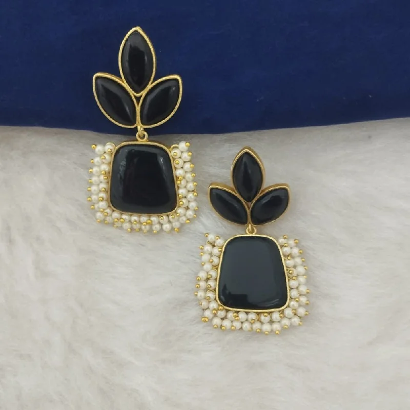 Drop Earrings for Yoga Session -Marudhar Creations Gold Plated Matte Finish Dangler Earrings