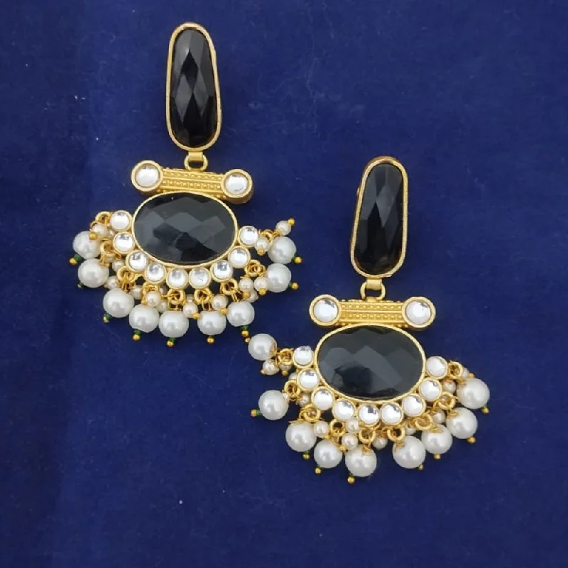 Drop Earrings for Shopping Trip -Marudhar Creations Gold Plated Matte Finish Dangler Earrings