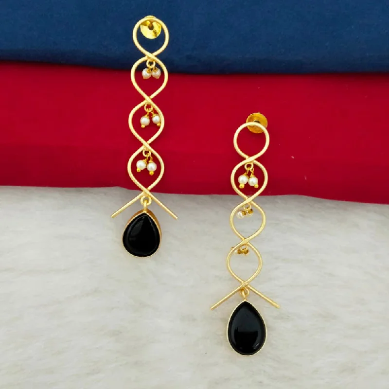 Drop Earrings for Everyday Glamour -Marudhar Creations Gold Plated Matte Finish Dangler Earrings