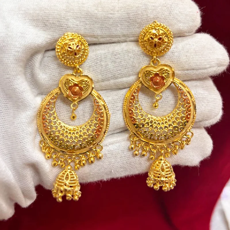 Tarnish Resistant Drop Earrings for Longevity -Pari Art Jewellery Forming Gold Dangler Earrings