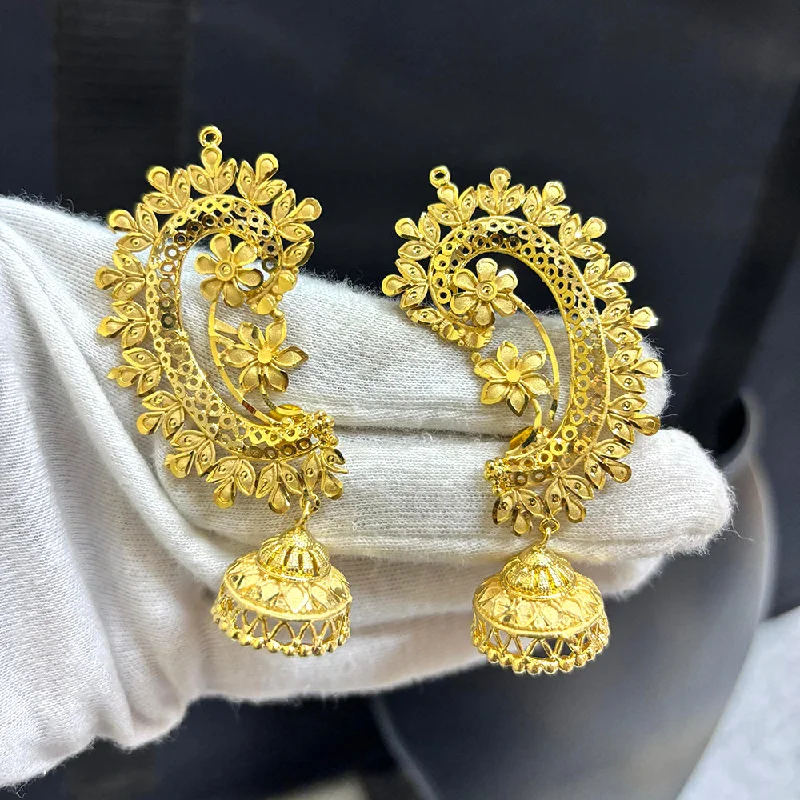 Drop Earrings for Gym Workout -Pari Art Jewellery Gold Forming Dangler Earrings