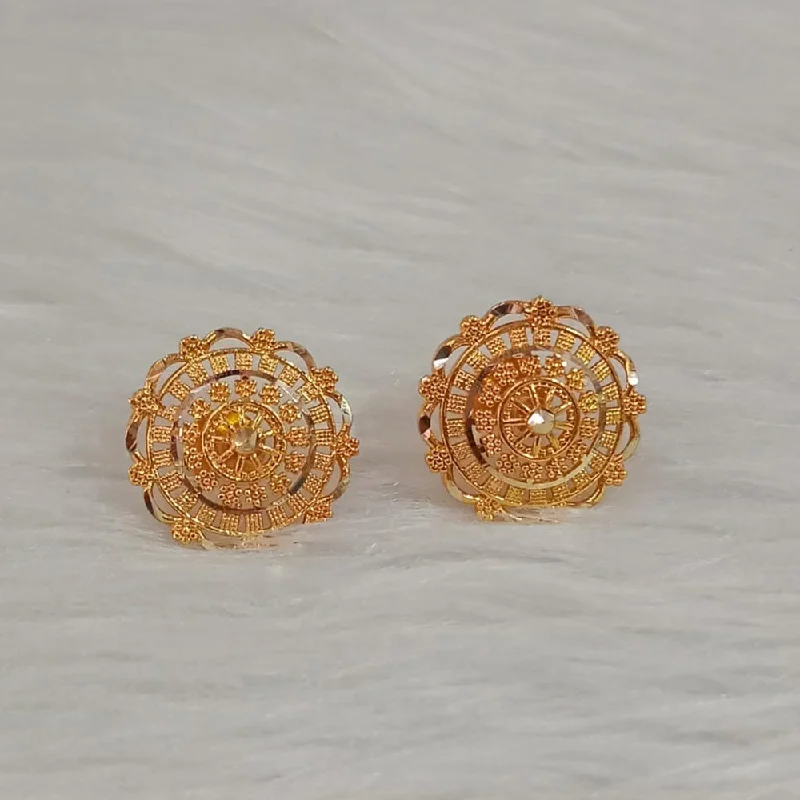 Small Drop Earrings for Delicate -Pooja Bangles Gold Plated Stud Earrings