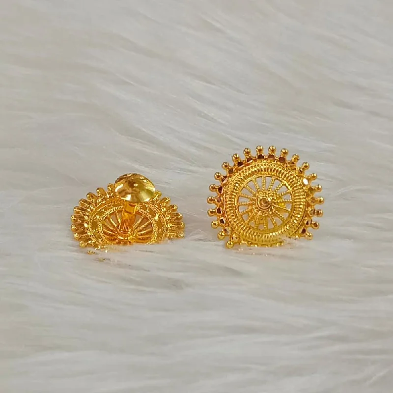 Crystal Drop Earrings for Sparkle -Pooja Bangles Gold Plated Stud Earrings