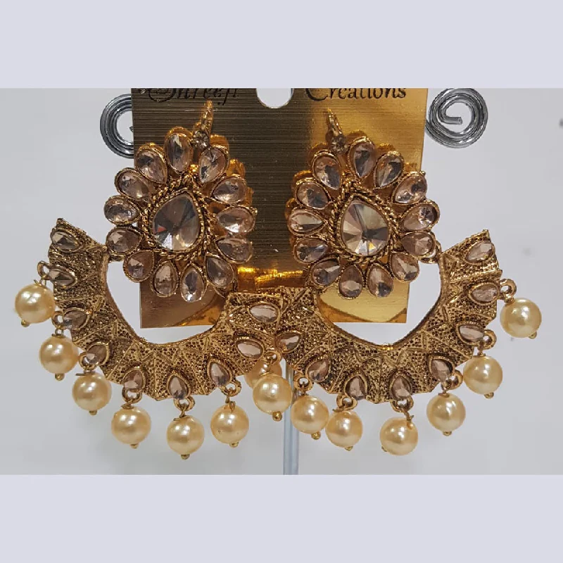 Small Drop Earrings for Delicate -Shreeji Gold Plated Dangler Earrings