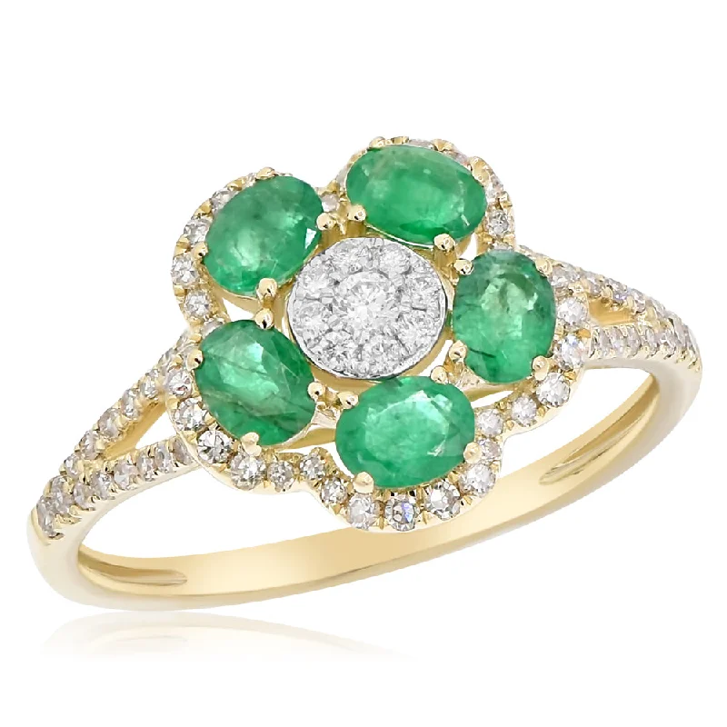 Rings with peridot gems for fresh green -14K White Gold 0.36ct Diamond Ring