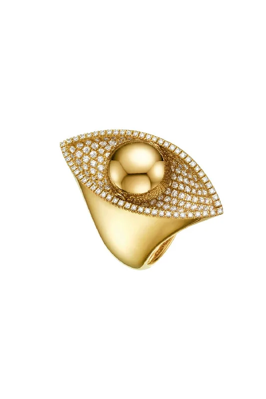 Rings with spiral designs for eye-catching twist -Reflections Cocktail Ring