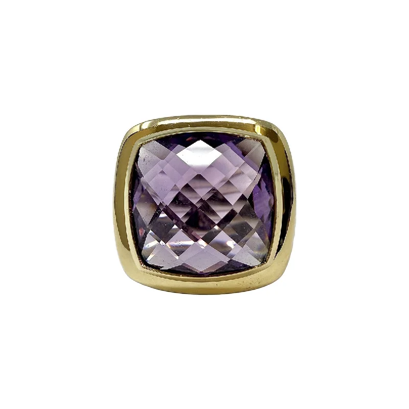 Rings with coral stones for vibrant pop -David Yurman Amethyst Albion Ring