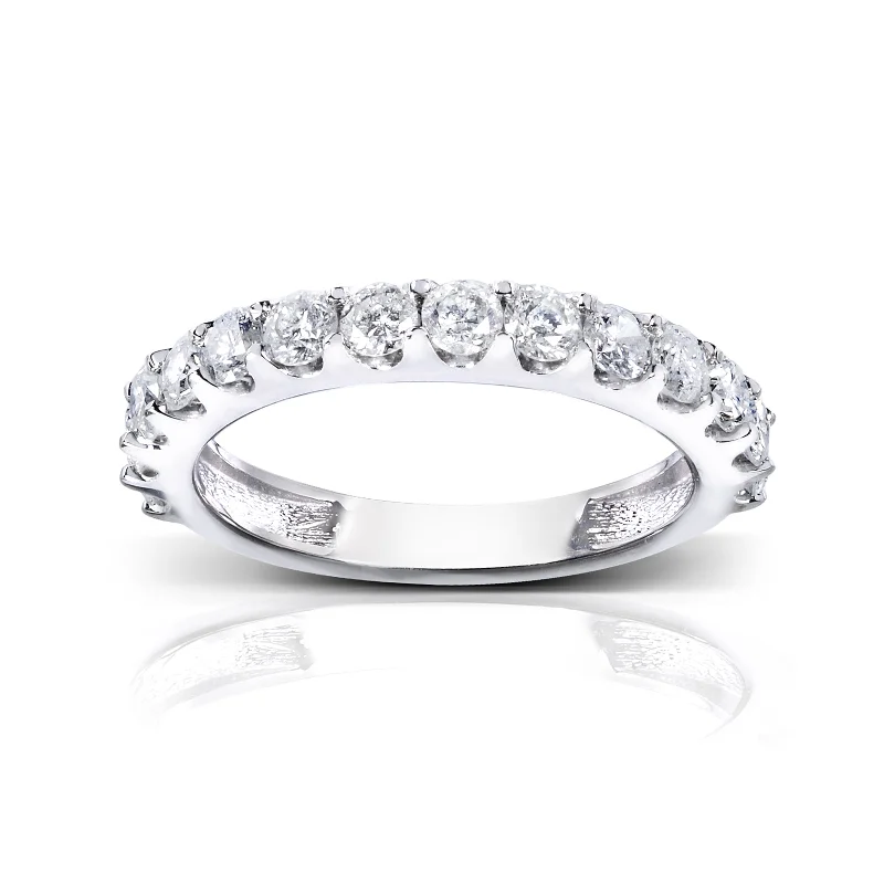 Rings with engraved constellations for stargazers -Lorraine 1ct.tw Round Brilliant Diamond Prong Band