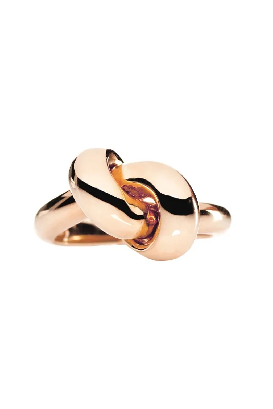 Rings with branch-inspired bands for organic -Love Knot Ring